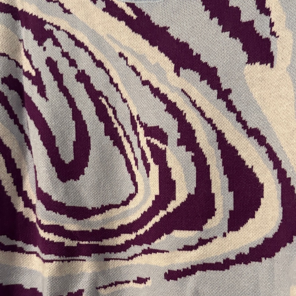 Stylish Purple and Light Blue Women’s Sweater - Picture 2 of 2